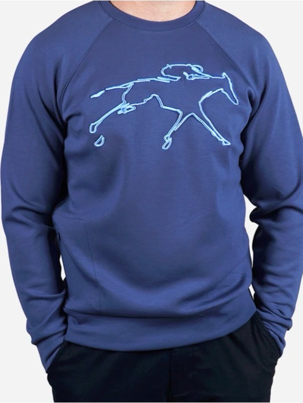 NWT unisex XL League Horse racing icon Montgomery Crewneck